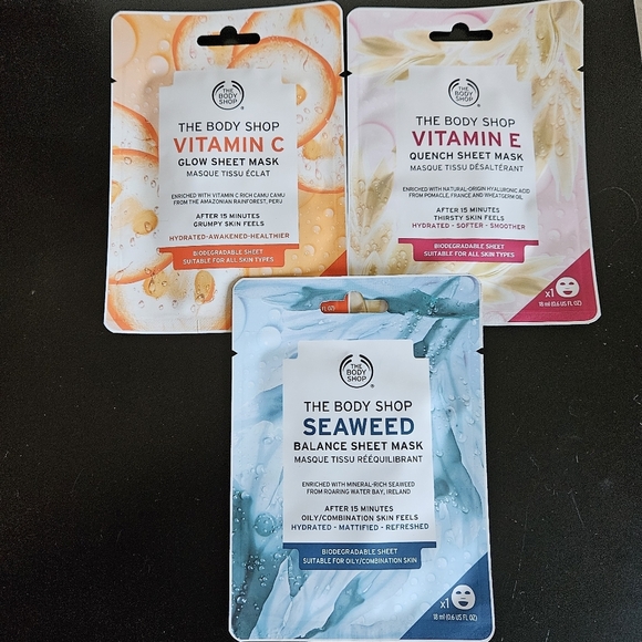 The Body Shop Other - The Body Shop-Bundle of 3 Sheet Masks